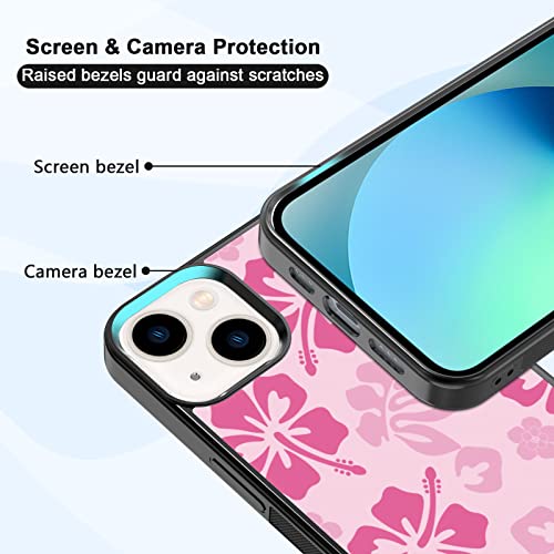 iPhone 13 Pink Hibiscus Phone Case - Shockproof Flower Pattern