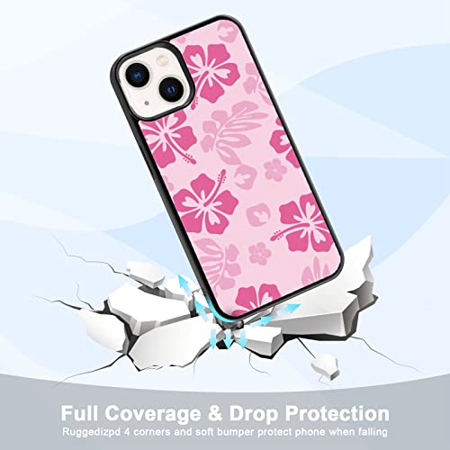 iPhone 13 Pink Hibiscus Phone Case - Shockproof Flower Pattern