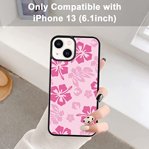 iPhone 13 Pink Hibiscus Phone Case - Shockproof Flower Pattern