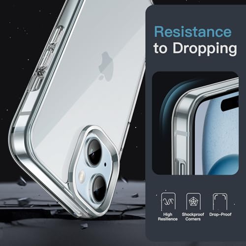 JETech iPhone 15 6.1-Inch Case: Clear Anti-Scratch Cover