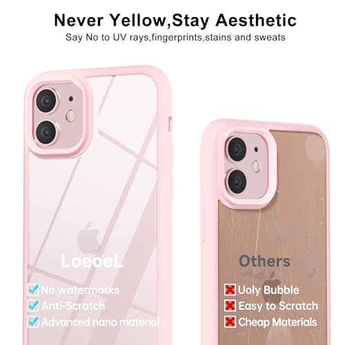 Light Pink LoeoeL iPhone 11 Hybrid Transparent Case