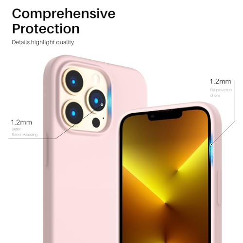 ORNARTO iPhone 13 Pro Slim Silicone Case - Chalk Pink