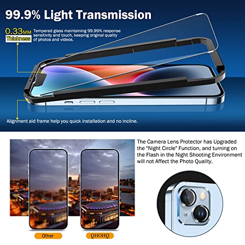 QHOHQ iPhone 14/13 3 Pack Protector Set