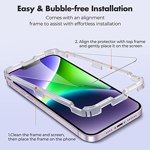 iPhone 14 screen protector 3-pack with Easy Frame