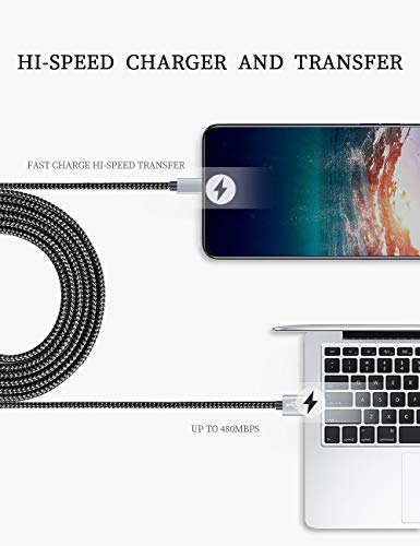 6FT Fast Charging USB Type C Cable 5-Pack