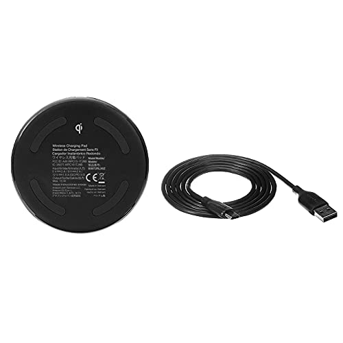 Amazon Basics 15W Wireless Charging Pad for iPhone & Samsung