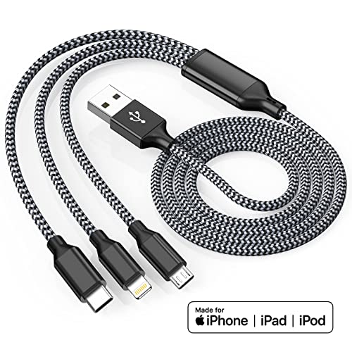 3-in-1 Multi Phone Charger Cable - Pack of 3