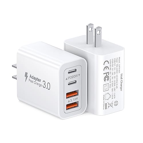 2-Pack 40W USB C Fast Charger Cube