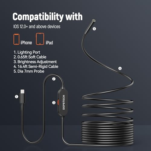 DEPSTECH FHD Borescope Camera with Bluart 3.0