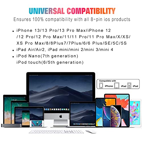 3 Pack 10FT 90 Degree Charge Cable for iPhone