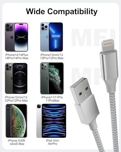 Apple MFi Certified 3Pack 10FT iPhone Charger Cable