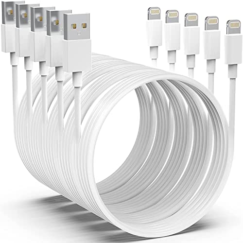 Apple MFi Certified 5-Pack Lightning Charger Cables
