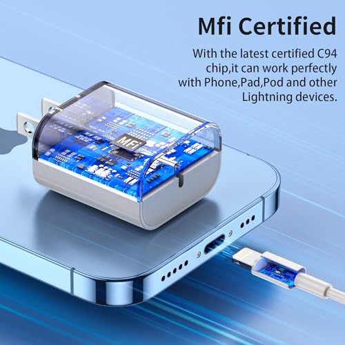 Fast Charging 3-Pack iPhone Charger Set with 20W Adapter