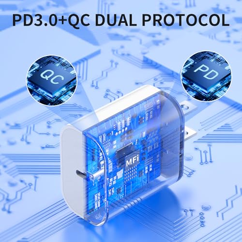 Fast Charging 3-Pack iPhone Charger Set with 20W Adapter