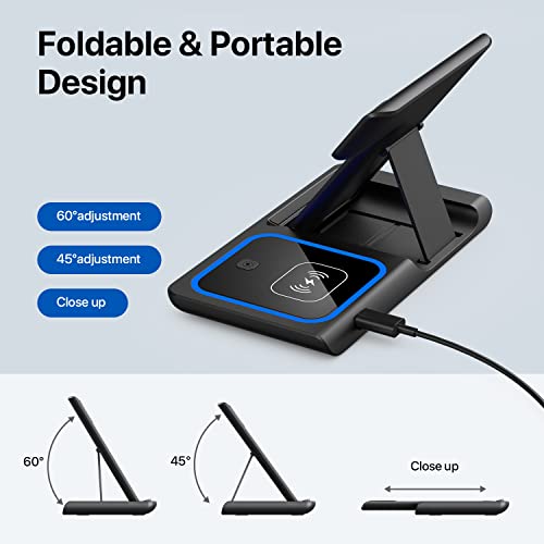 3-in-1 Fast Wireless Charging Station for iPhone, Apple Watch, AirPods