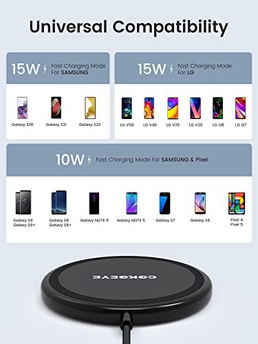Pair of 15W Fast Wireless Charging Pads for iPhones & Samsung