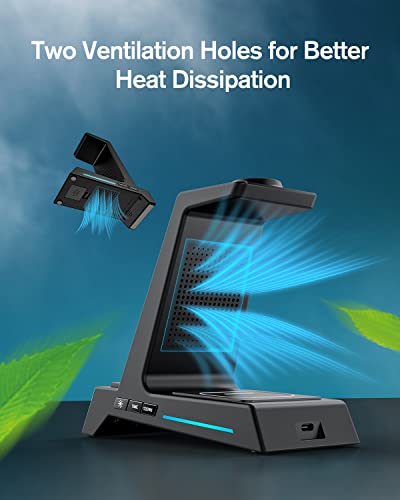 4-in-1 Wireless Charger with Alarm Clock: iPhone, Samsung, AirPods, Apple Watch