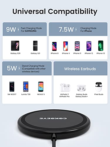 Pair of 15W Fast Wireless Charging Pads for iPhones & Samsung