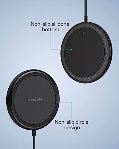 Pair of 15W Fast Wireless Charging Pads for iPhones & Samsung