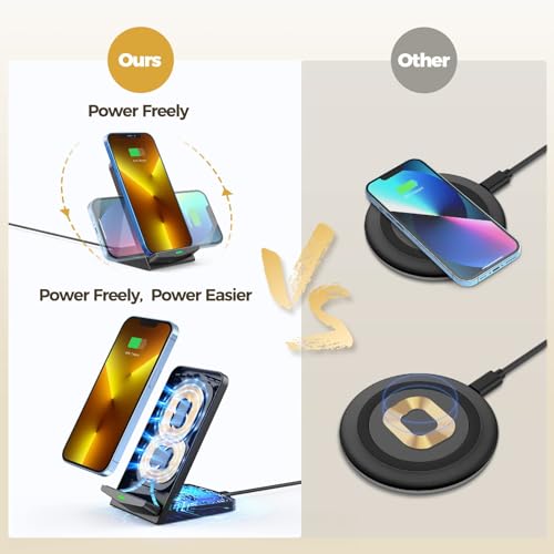 15W Fast Wireless Charging Stand for iPhone & Galaxy