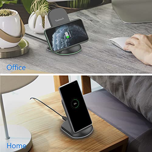 Yootech 2-Pack Wireless Charging Stand for iPhone & Galaxy