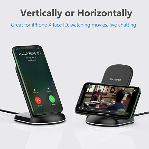 Yootech 2-Pack Wireless Charging Stand for iPhone & Galaxy