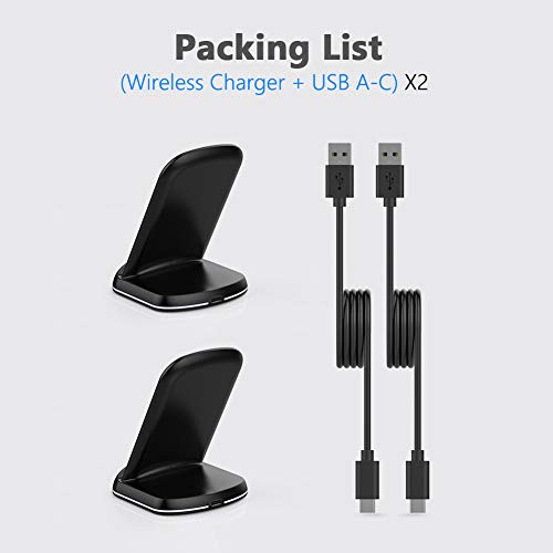 Yootech 2-Pack Wireless Charging Stand for iPhone & Galaxy
