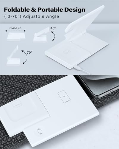 3-in-1 Wireless Charger Station for iPhone, Apple Watch & AirPods