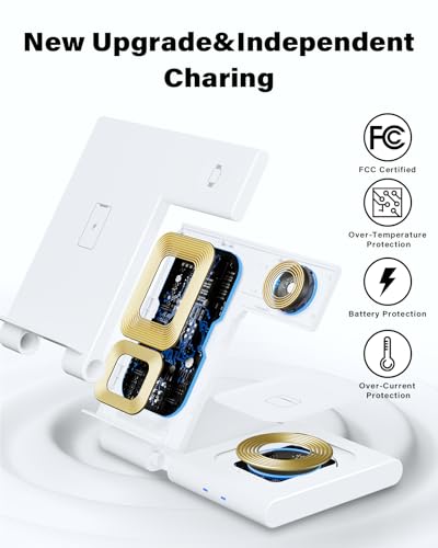 3-in-1 Wireless Charger Station for iPhone, Apple Watch & AirPods