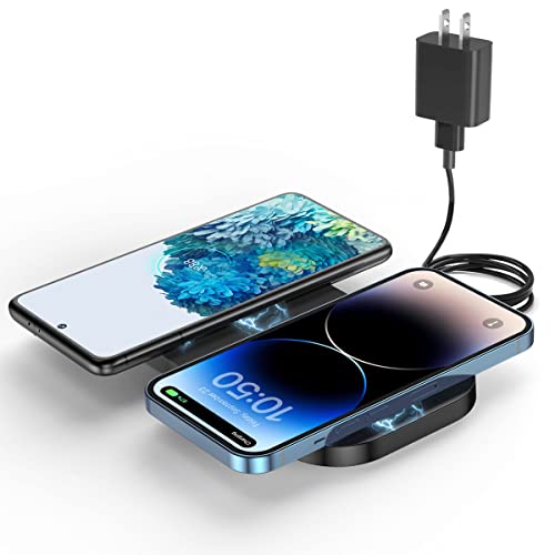 TAMOXI Wireless Charger for iPhone, Airpods, Samsung with Adapter