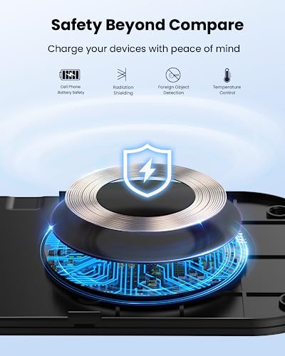 TAMOXI Wireless Charger for iPhone, Airpods, Samsung with Adapter