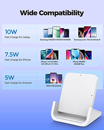 YUWISS Wireless Charging Stand for iPhone and Galaxy