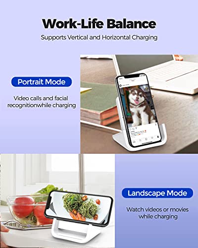 YUWISS Wireless Charging Stand for iPhone and Galaxy