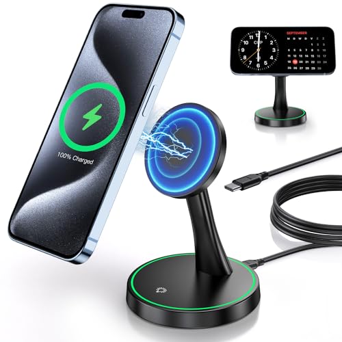15W Magnetic Wireless Charger Stand for iPhone and AirPods