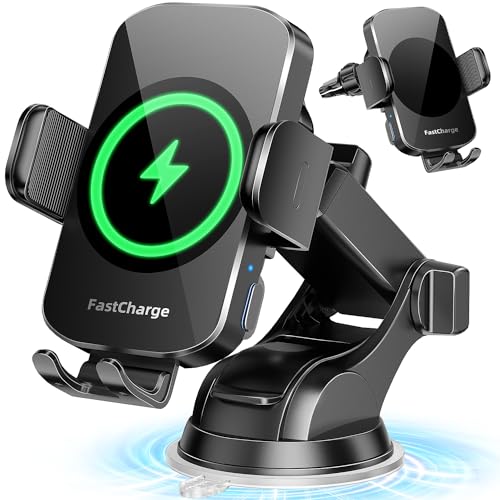 3-in-1 Wireless Fast Car Charger Phone Holder compatible with iPhone/Samsung