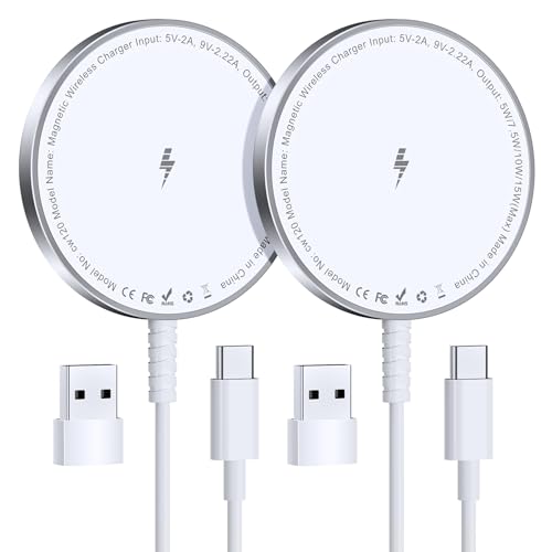 iPhone Magnetic Wireless Charger: Fast Charging Pad 2-Pack