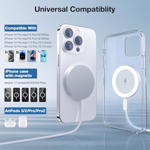 iPhone Magnetic Wireless Charger: Fast Charging Pad 2-Pack