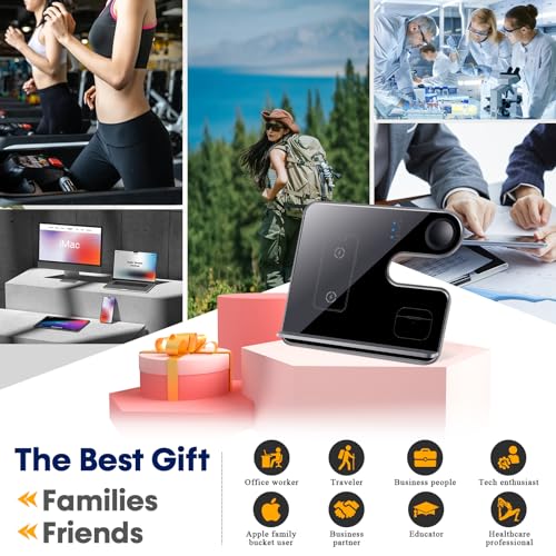 3-in-1 Wireless iPhone Charging Station: Aluminum Alloy Stand