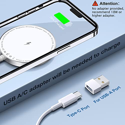 iPhone Magnetic Wireless Charger: Fast Charging Pad 2-Pack