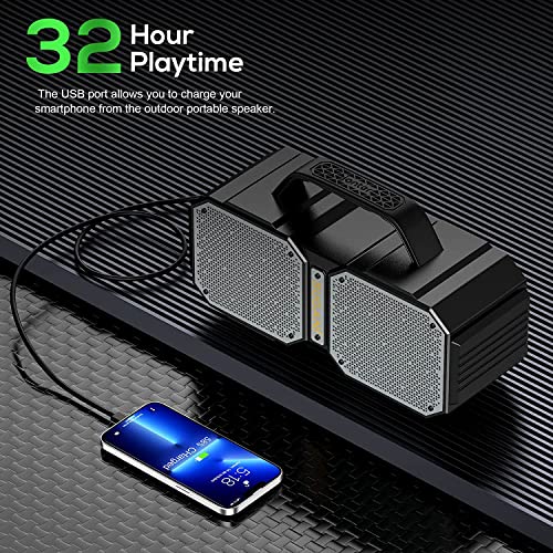 BUGANI Shock Portable Bluetooth Speaker, Bluetooth 5.3, Waterproof