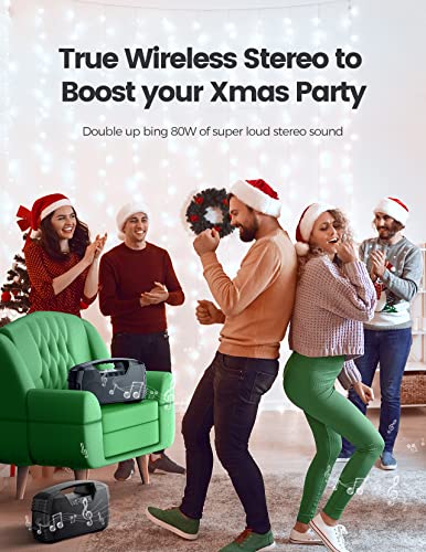 Waterproof Bluetooth Speaker, 40W Portable Wireless with Subwoofer