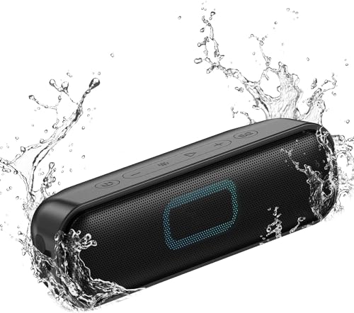 Portable Bluetooth Speaker with Loud Stereo Sound & Lights