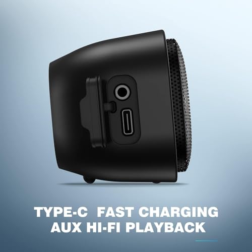 Portable Bluetooth Speaker with Loud Stereo Sound & Lights