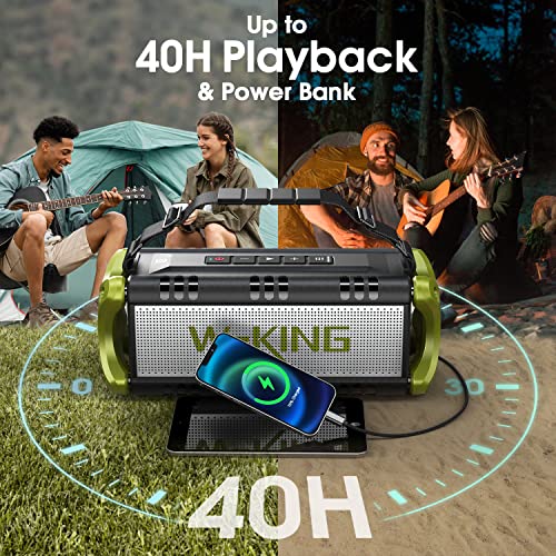 W-King Bluetooth Speaker: Outdoor Waterproof Portable Subwoofer