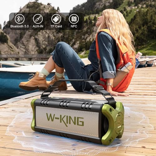 W-King Bluetooth Speaker: Outdoor Waterproof Portable Subwoofer