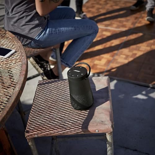 Bose SoundLink Revolve+ (Series II) Bluetooth Speaker, Portable Speaker with Microphone, Wireless Water Resistant Travel Speaker with 360 Degree Sound, Long Lasting Battery and Handle, Black