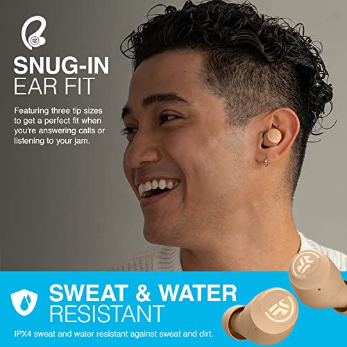 JLab Go Air Tones True Wireless Earbuds Designed with Auto On and Connect, Touch Controls, 32+ Hours Bluetooth Playtime, EQ3 Sound, and Dual Connect, Natural Earthtone Color (728 N)