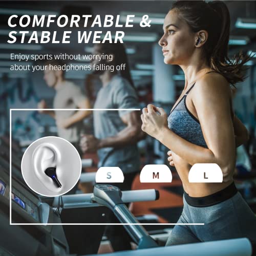 Carego Wireless Ear Buds, Earbuds Bluetooth 5.3 Headphones 40H Playtime LED Display, HiFi Stereo Sound Waterproof in-Ear Earphones with Microphone for iPhone/Samsung/Android (Black)
