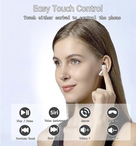 Wireless Earbuds, Bluetooth 5.3 Earbuds Stereo Bass, Bluetooth Headphones in Ear Noise Cancelling Mic, 40H Playtime, IPX8 Waterproof Earphones Sport Headset for iOS Andriod Cell Phone Sports Workout