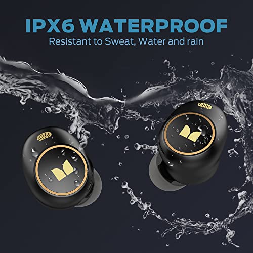 Monster Wireless Earbuds, Achieve 300 AirLinks Bluetooth Headphones Touch Control with Charging Case, Bluetooth Earbuds with Fast Charging for Sport